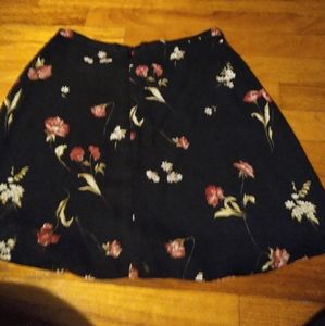 Black floral skirt